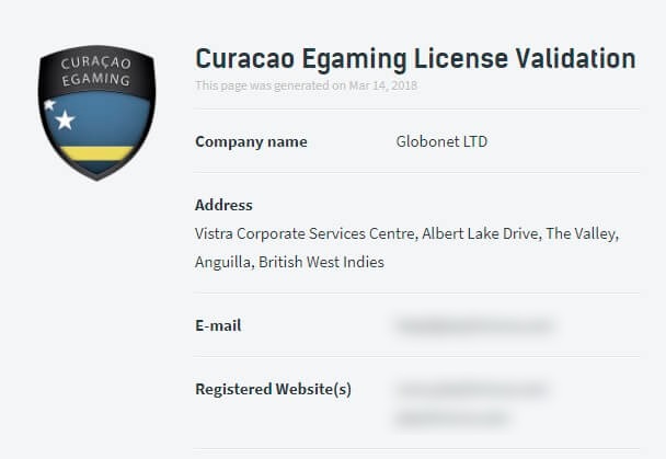 Лицензия Кюрасао